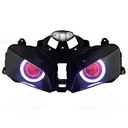 012 Honda Cbr600Rr Headlight 2003 2004 2005 2006 Angle Halo Eyes Hid Projector Light Front Lamp Red Demon Eye